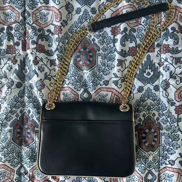 Michael Kors Black and Gold Sloan Editor- Adjustable Crossbody/Shoulder Bag - Picture 5 of 9